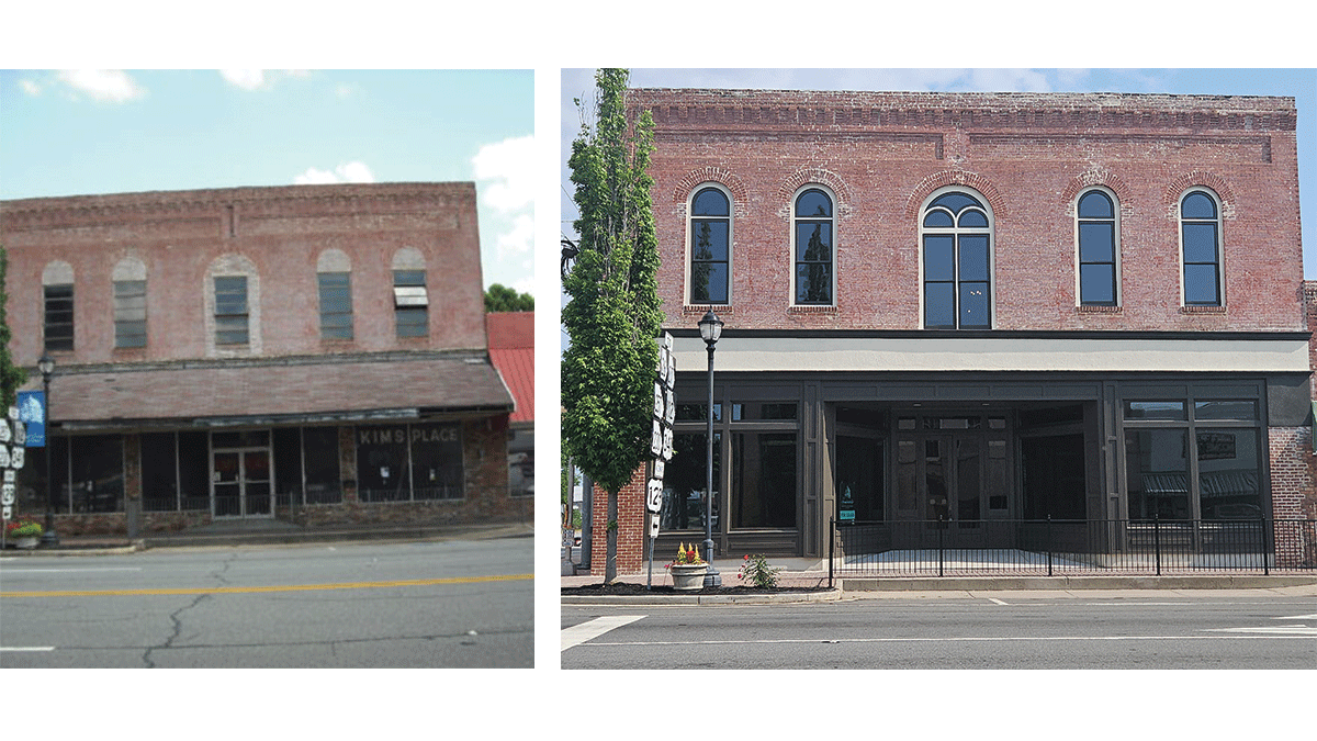 Built in 1895, the Fair Building rehabilitation peeled back layers of alteration to reveal its historic character. Exterior work involved restoring windows to match original photos and replacing the storefront with a historically appropriate design.
