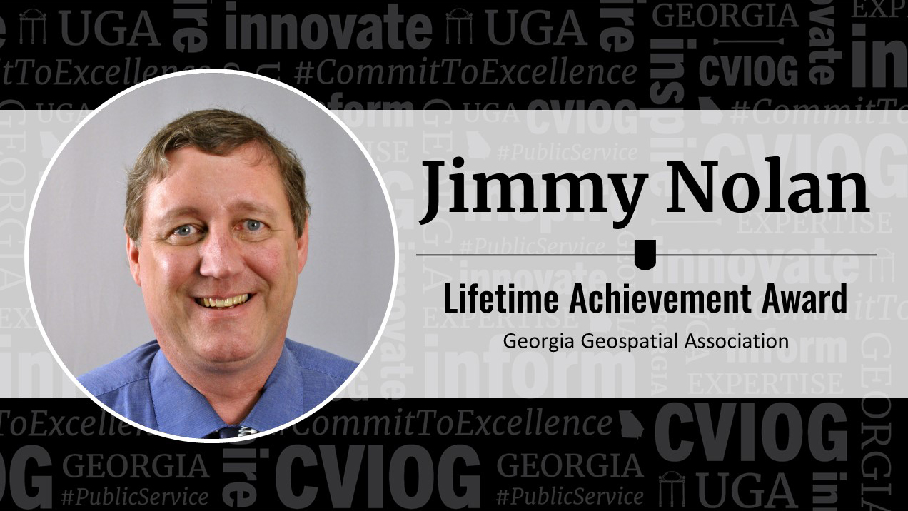 Photo of Jimmy Nolan with award information